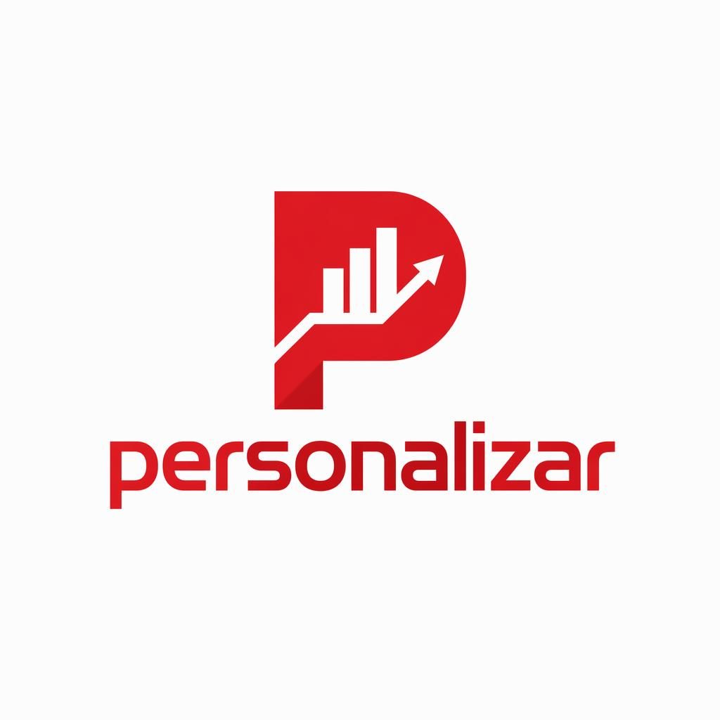 Concepto de logo fintech con wordmark e icono geométrico en rojo y blanco, centrado sobre fondo neutro