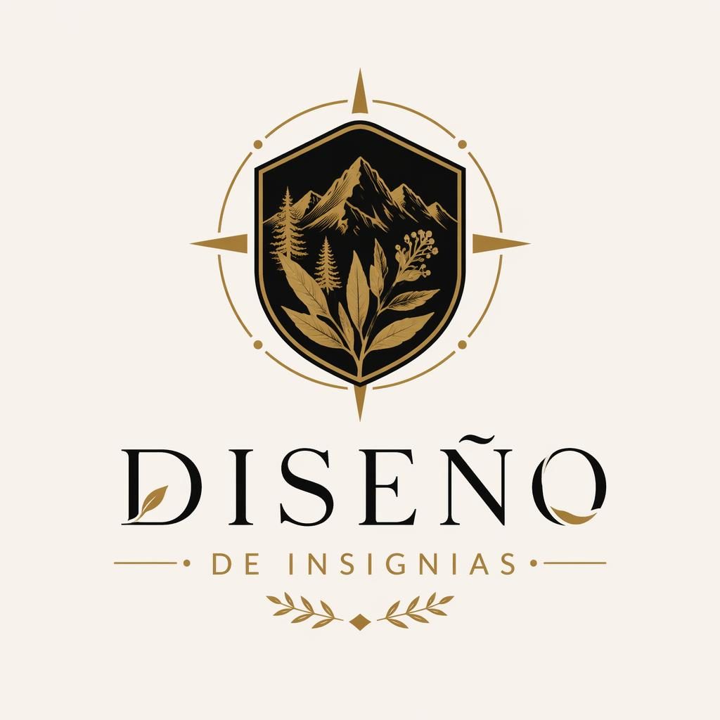 Logotipo con icono botánico y wordmark en negro y dorado, centrado sobre fondo neutro, estilo vectorial limpio.