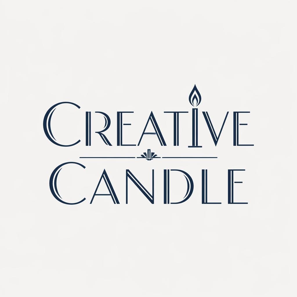 Art deco luxury wordmark logo concept in navy and white on a neutral background, centered with clean vector styling.
