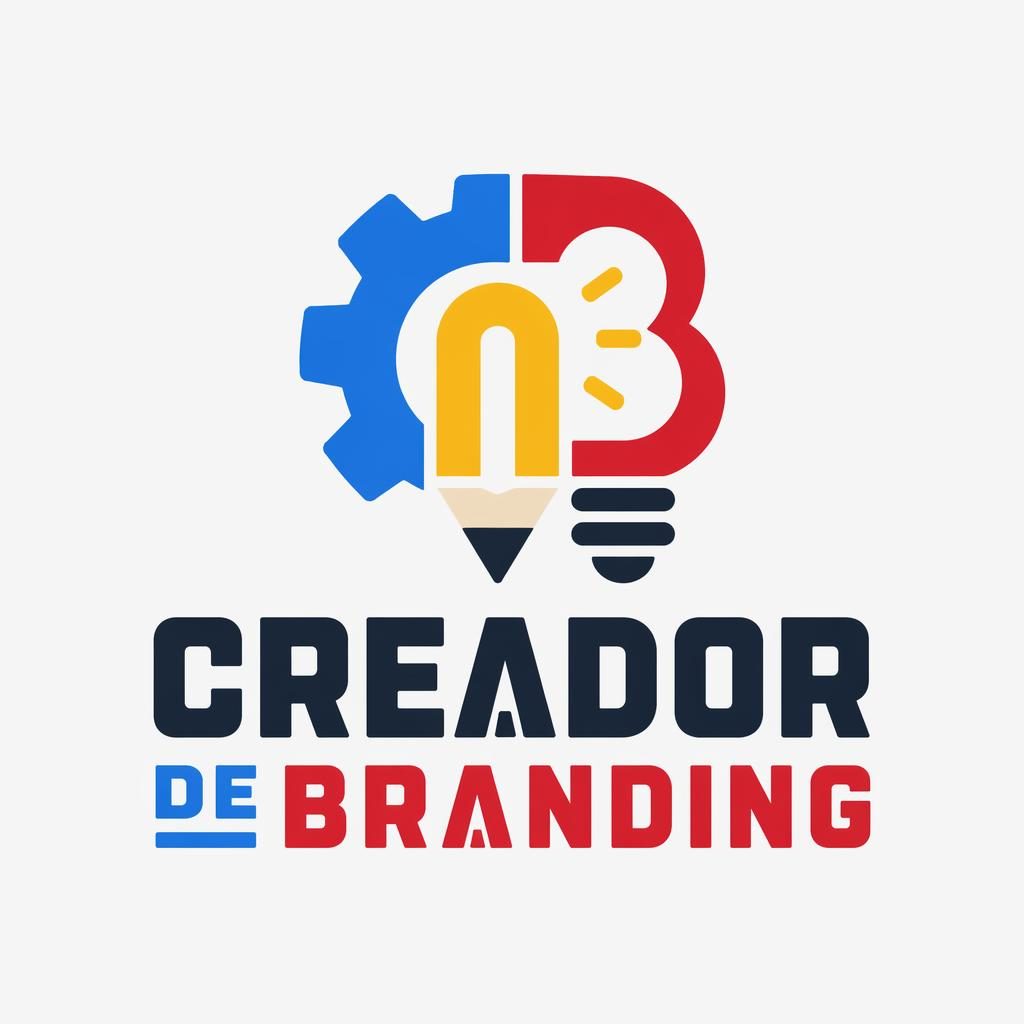 Concepto de logo vectorial centrado con isotipo y wordmark para creador de branding, paleta primaria y fondo neutro.