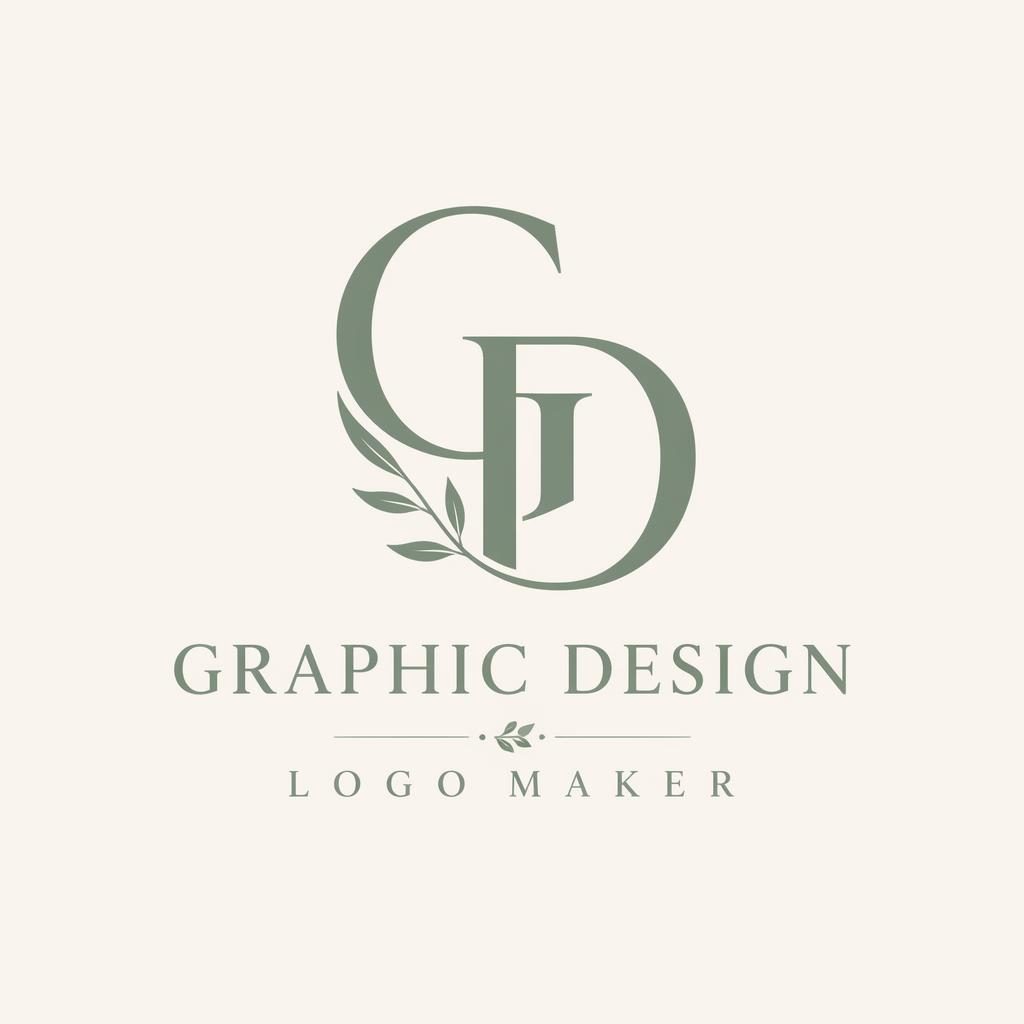 Elegant serif monogram logo concept in sage and cream on a neutral background with centered brand name typography