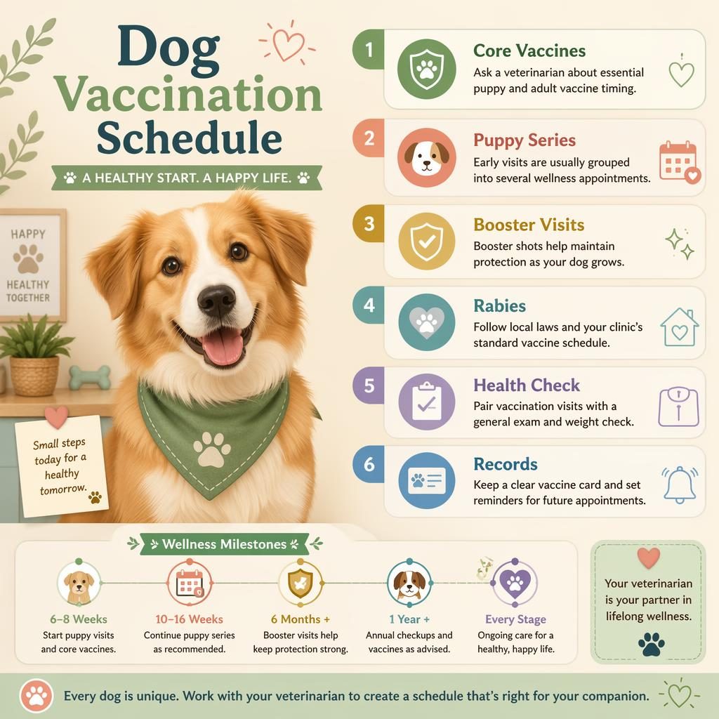 Pastel pet care infographic with a friendly bird portrait, 6 wellness callouts, soft icons, and clean chart sections.