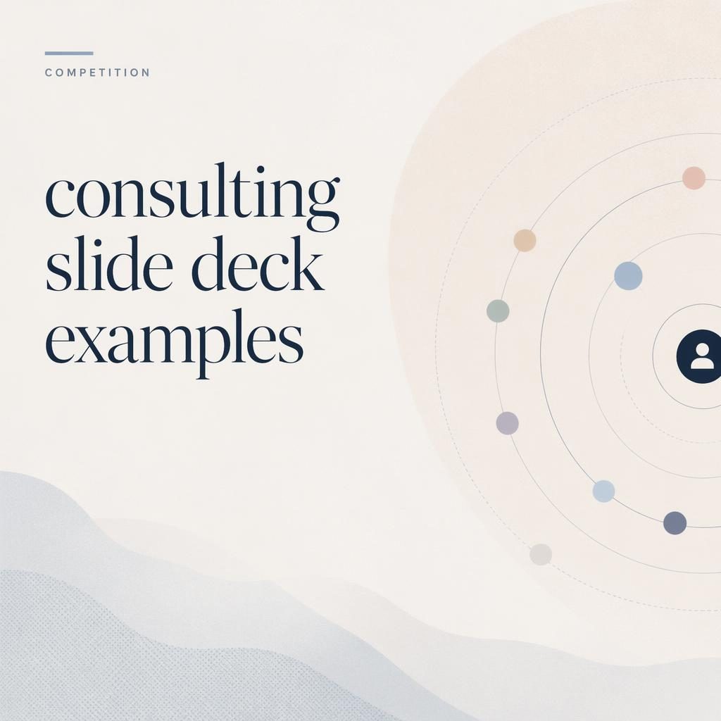 16:9 editorial-style competition slide with soft pastel palette, clean title placeholder, subtle background pattern, and ample negative space.