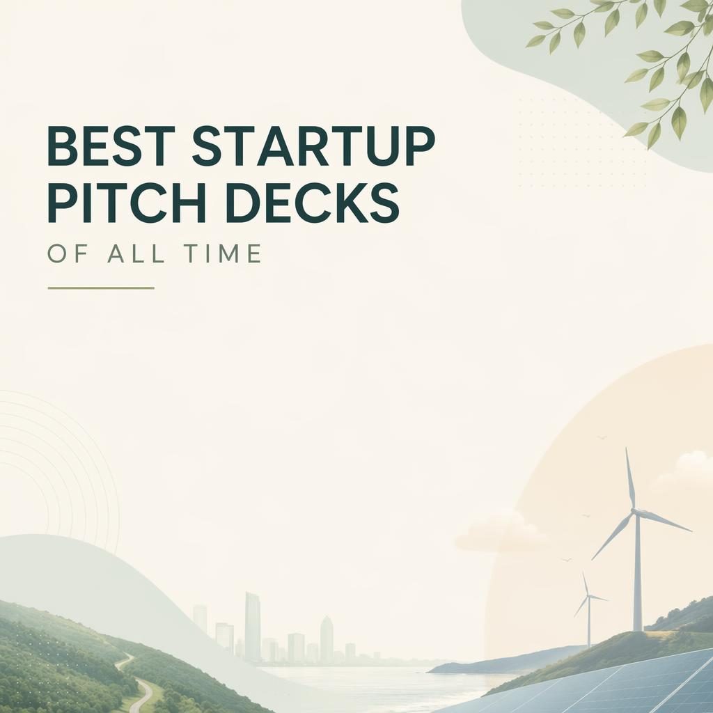 Editorial-style 16:9 pitch deck competition slide with pastel climate theme, placeholder title, subtle pattern, and open space