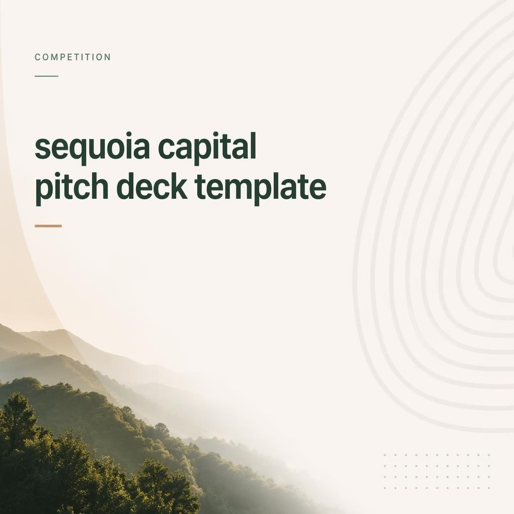 Modern 16:9 competition slide with warm earth tones, clean placeholder title, subtle background pattern, and open space.