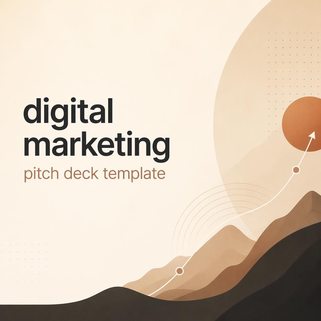 16:9 startup-style problem slide with warm earth tones, placeholder title, subtle abstract background, and open content space