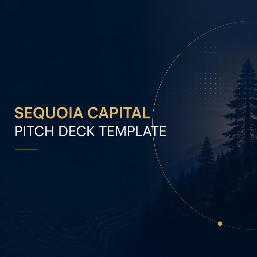 Dark navy and gold title slide in 16:9 layout with clean placeholder typography and subtle background pattern