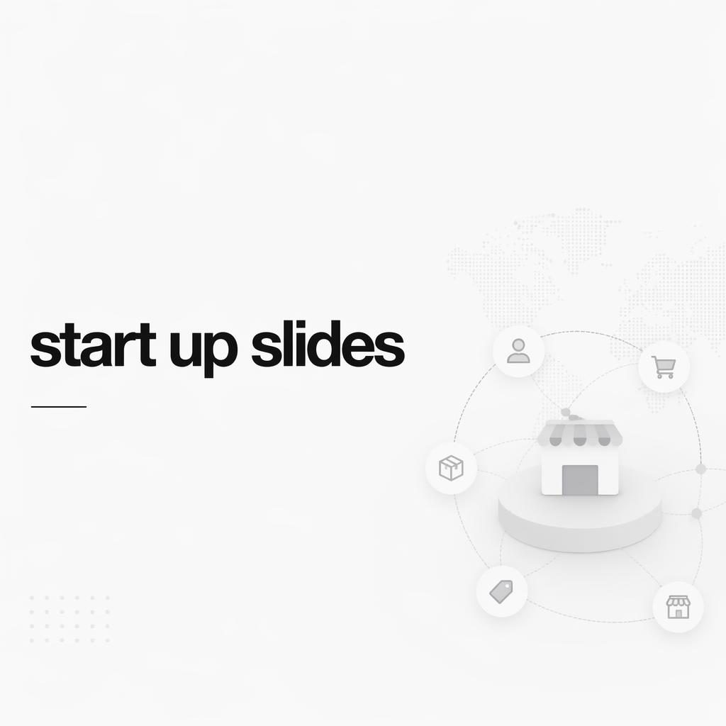 Minimalist Swiss-style title slide for a marketplace pitch deck with monochrome palette, placeholder typography, and subtle pattern.