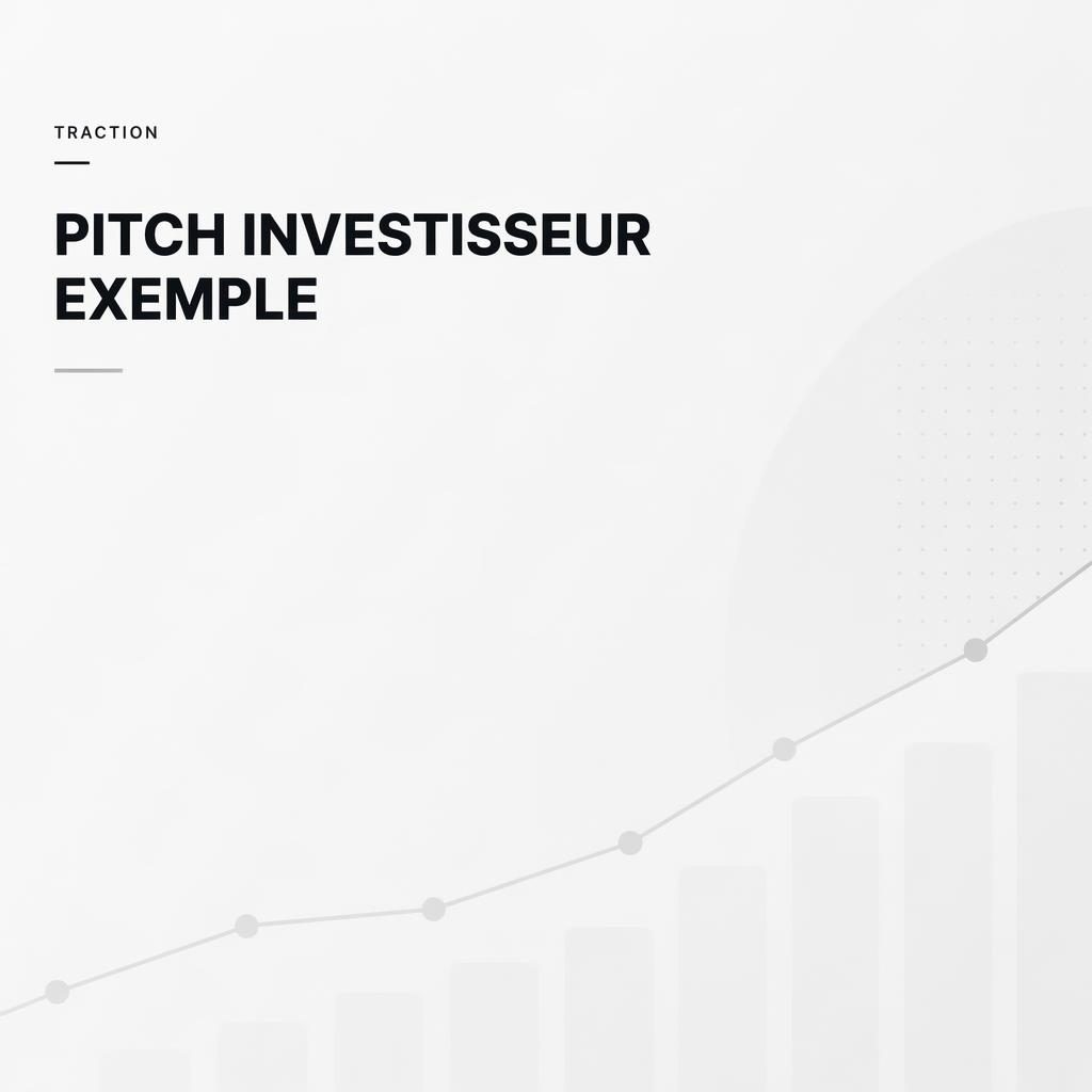 Slide 16:9 minimaliste en noir et blanc, style suisse, avec zone de titre et motif graphique discret de traction