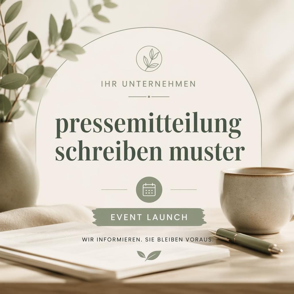 16:9 Hero-Banner in Salbei und Elfenbein mit sauberer Typografie, Platzhalter-Firmenname und warmem Editorial-Look