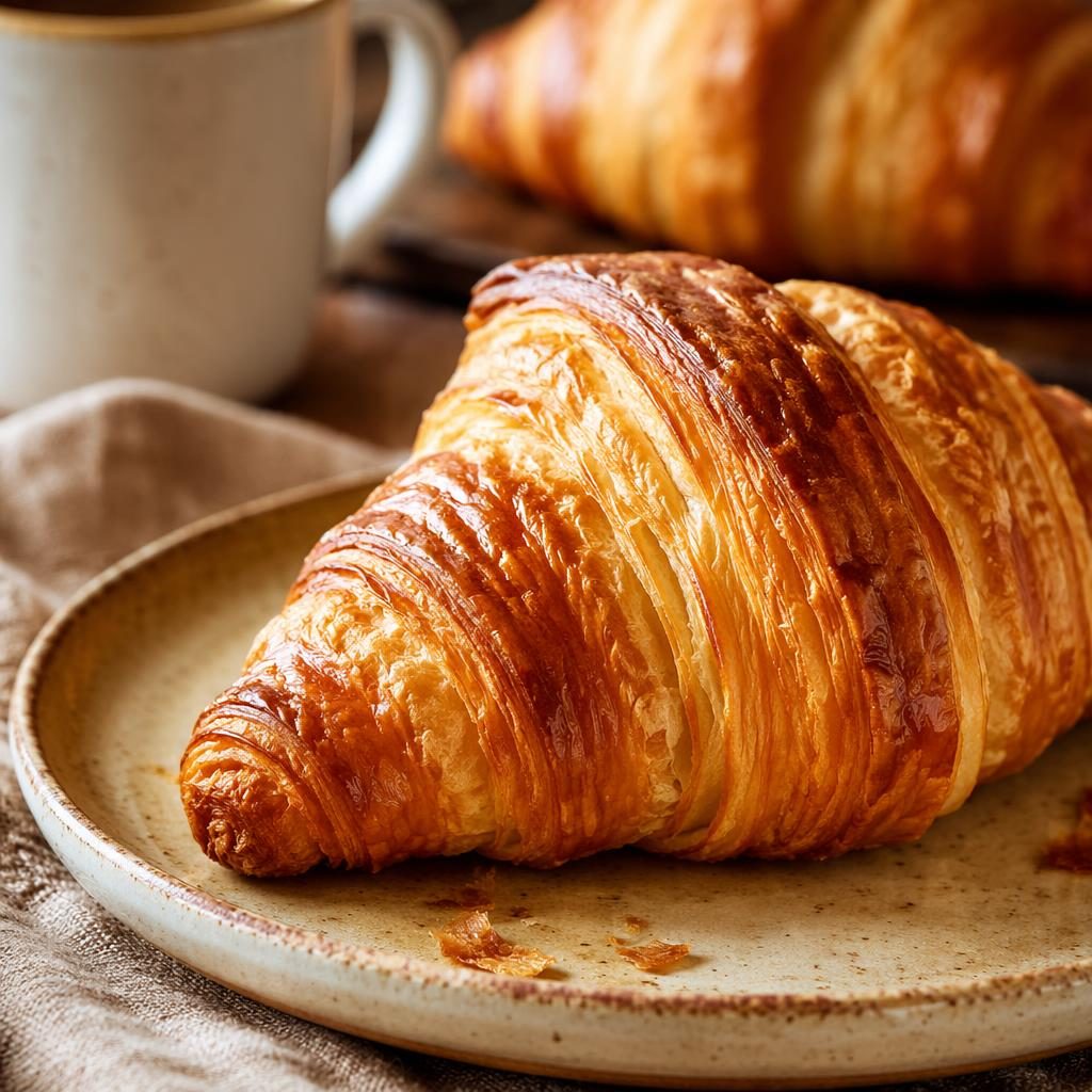 Close-up macro photo of homey bakery pastries on casual plating with warm natural light and a softly blurred background.