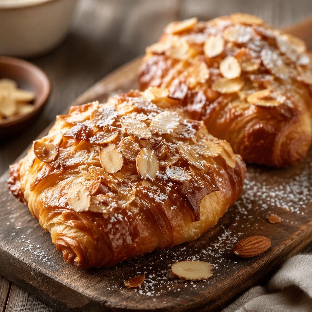 Gros plan macro d’une pâtisserie dressée simplement, lumière naturelle chaude et arrière-plan flou.