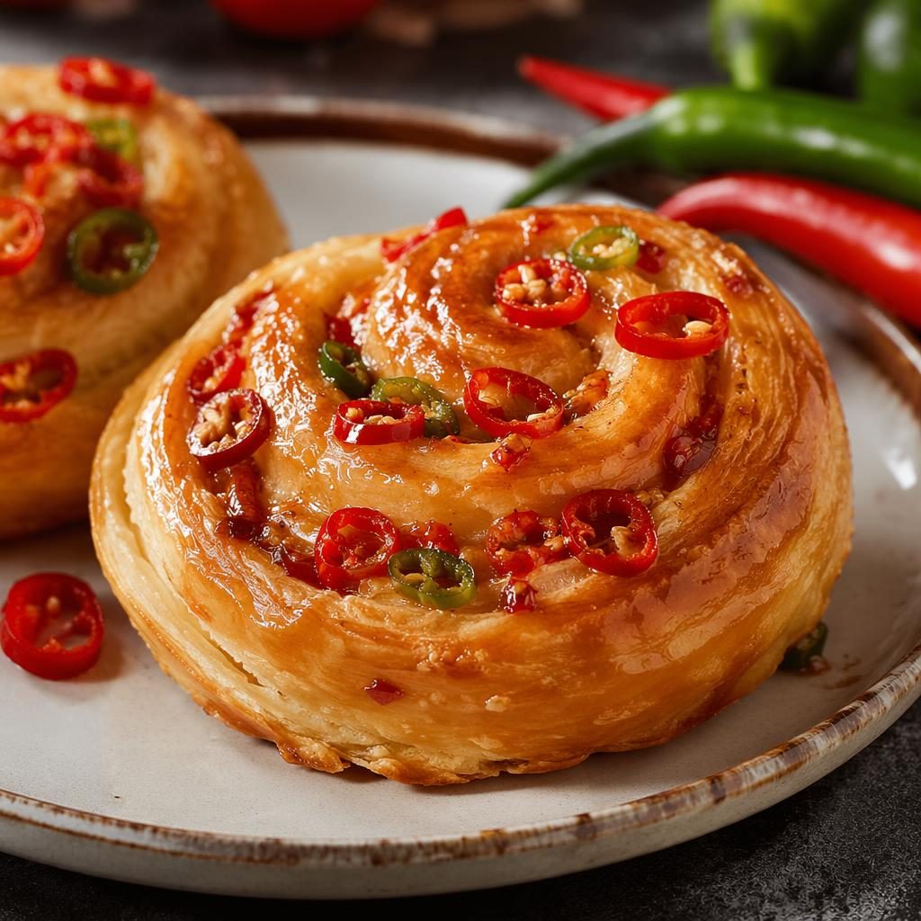 Close-up macro of an artisan pastry on a classic ceramic plate in warm natural light with a softly blurred restaurant background.