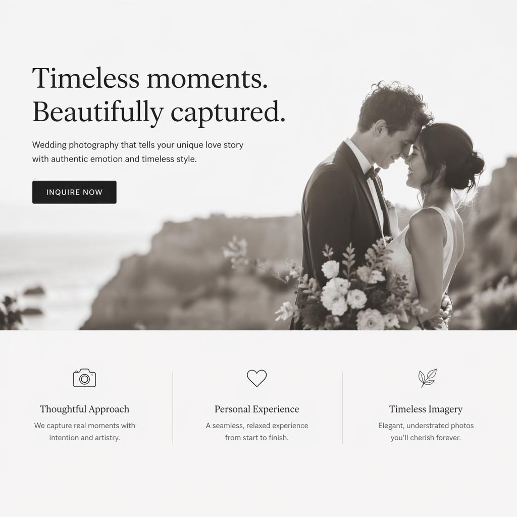 Founder at a laptop with a diverse team in a modern monochrome office, editorial startup brand photography scene.