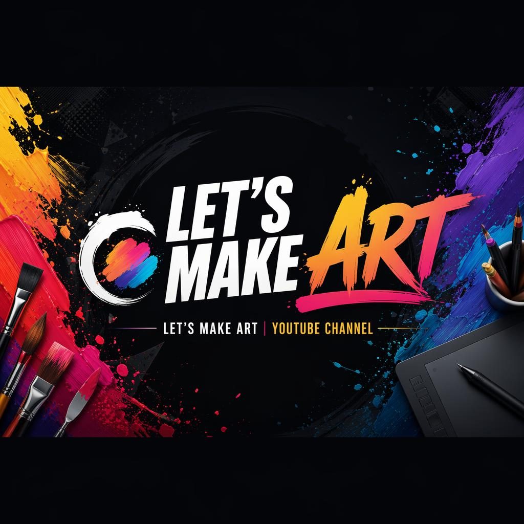 Illustrated social cover banner with bold high-contrast colors, centered placeholder brand typography, and a clean layout.