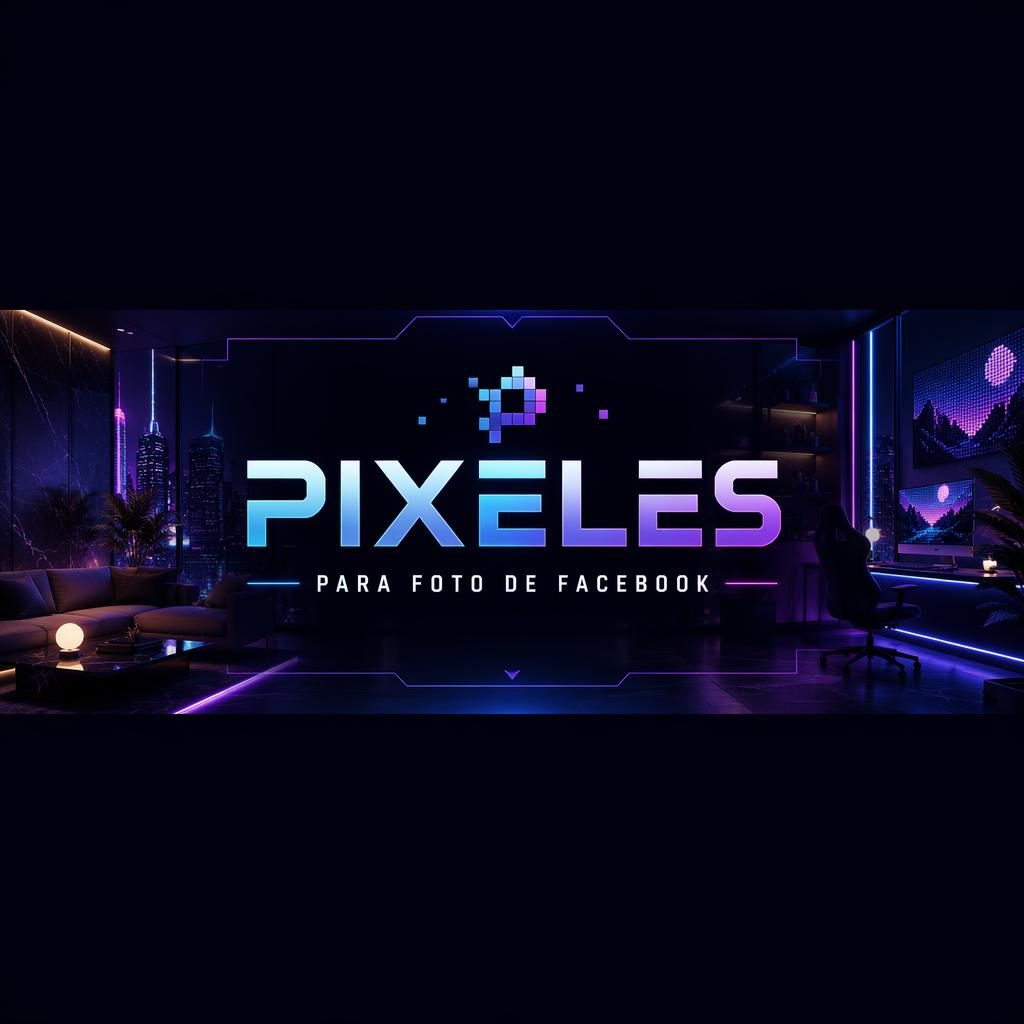 Banner social panorámico con estética neón de lujo, tipografía de marca centrada y composición segura para varios recortes.