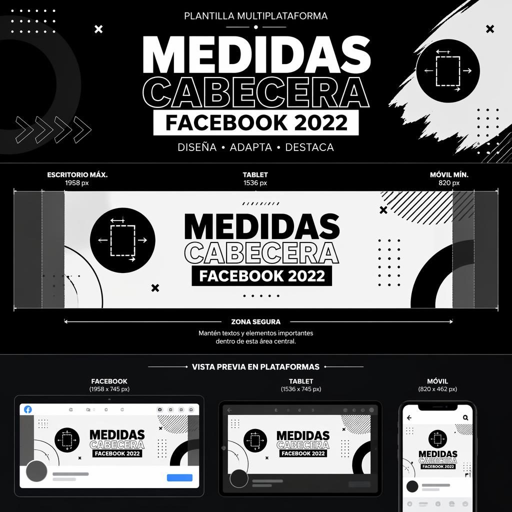 Banner horizontal monocromo con diseño minimalista, jerarquía visual marcada y zona segura centrada para varios recortes.