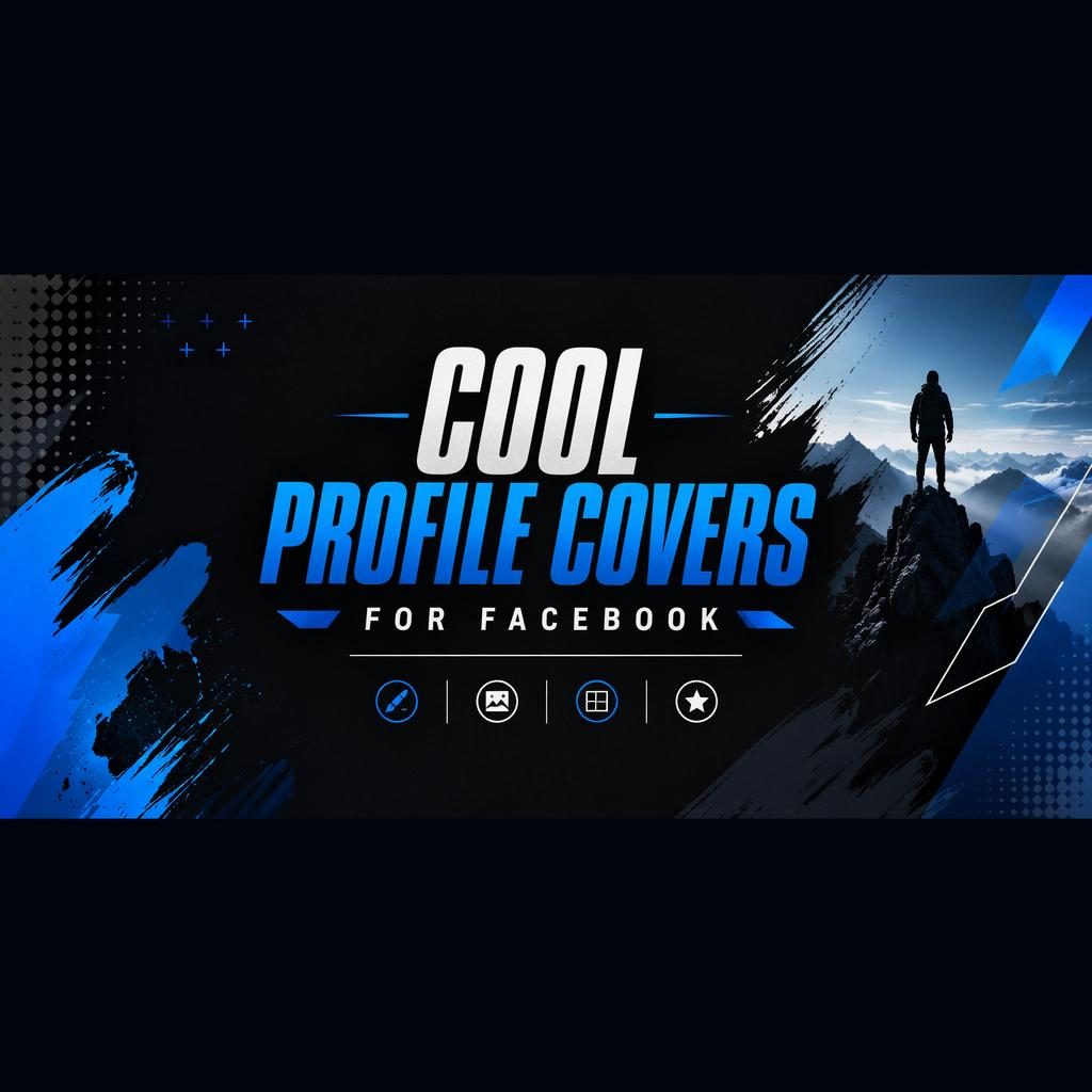 Bold multi-platform social cover banner with centered placeholder brand name, high-contrast palette, and safe-zone layout.