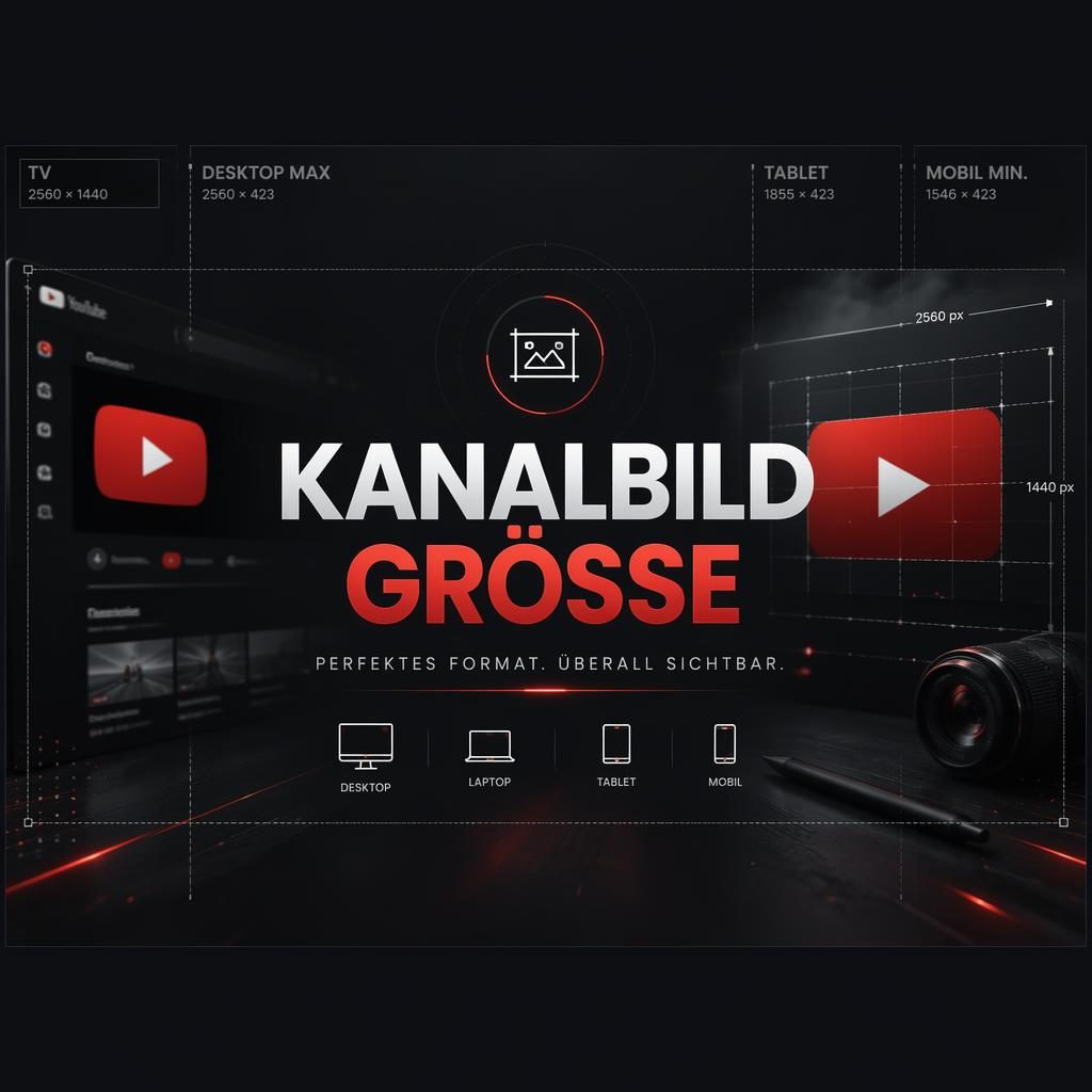 Dunkles Social Cover Banner mit zentrierter Platzhalter-Typografie, klarer Hierarchie und sicherer Mittelzone