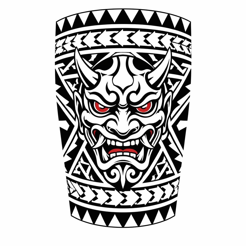 Clean flash-sheet tattoo illustration on white paper showing a tiny traditional American calf wrap concept with sharp lines.
