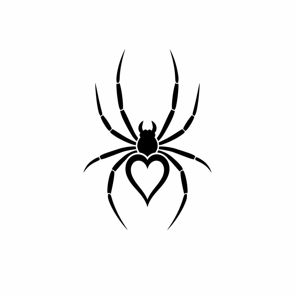 Kleine Blackwork-Tattoozeichnung auf weißem Papier mit klaren, kräftigen Linien im Flash-Sheet-Stil.