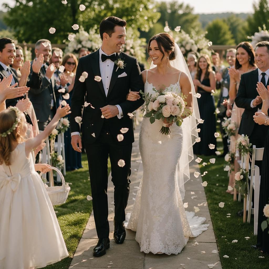 Flower girl tossing petals near a bride getting ready at a spring vineyard wedding, in soft blush and cream natural light.