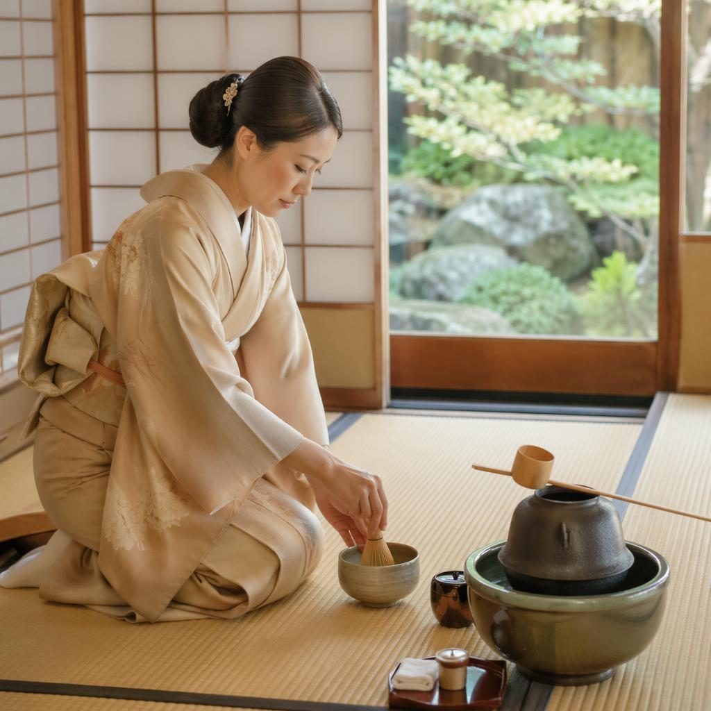 Brautpaar beim ersten Tanz in einem Weingut, mit japanisch inspirierter Ryokan-Teezeremonie, in Blush- und Cremetönen