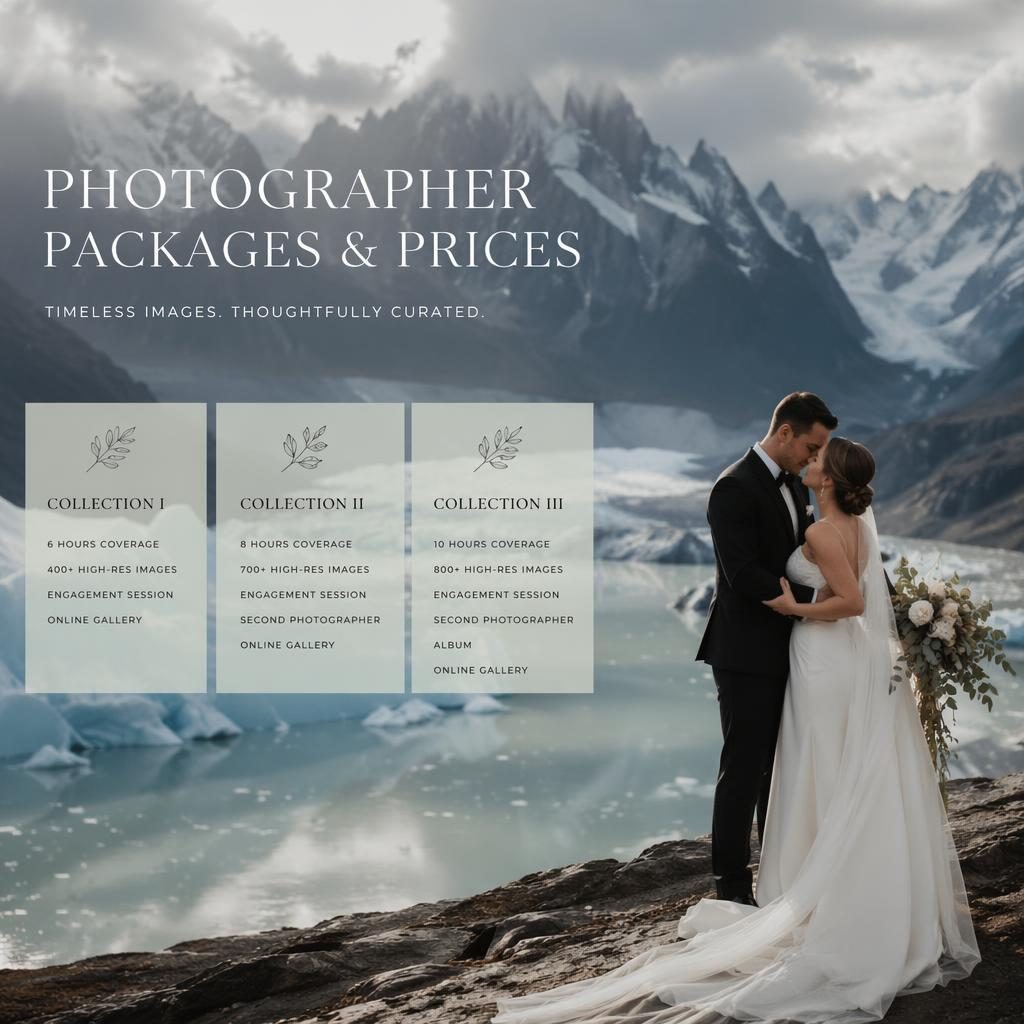 Wedding couple exits a château with sparklers in autumn, sage and white styling, dramatic glacier-inspired backdrop