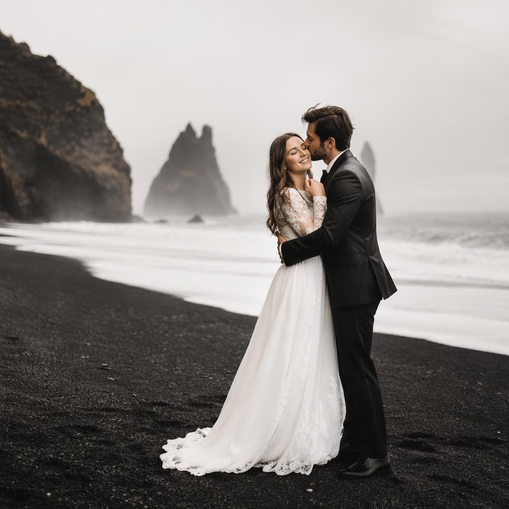 Novia preparándose en una boda íntima al aire libre, luz natural, tonos blush y crema, estilo editorial fotoperiodístico.
