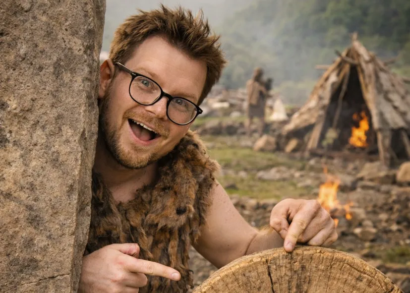 mem jaskiniowiec Tomek