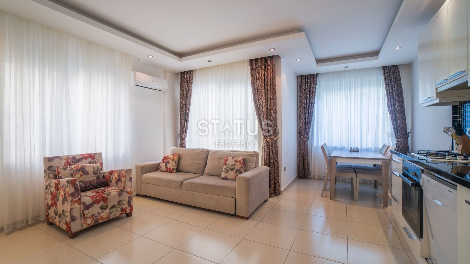 Furnished apartment 2+1 300 meters from Cleopatra beach, 75 m2. фото 2