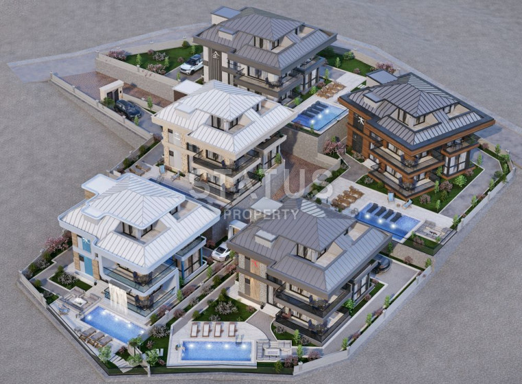 A new complex of 5 villas on the Mediterranean coast in one of the elite areas of Alanya photos 1
