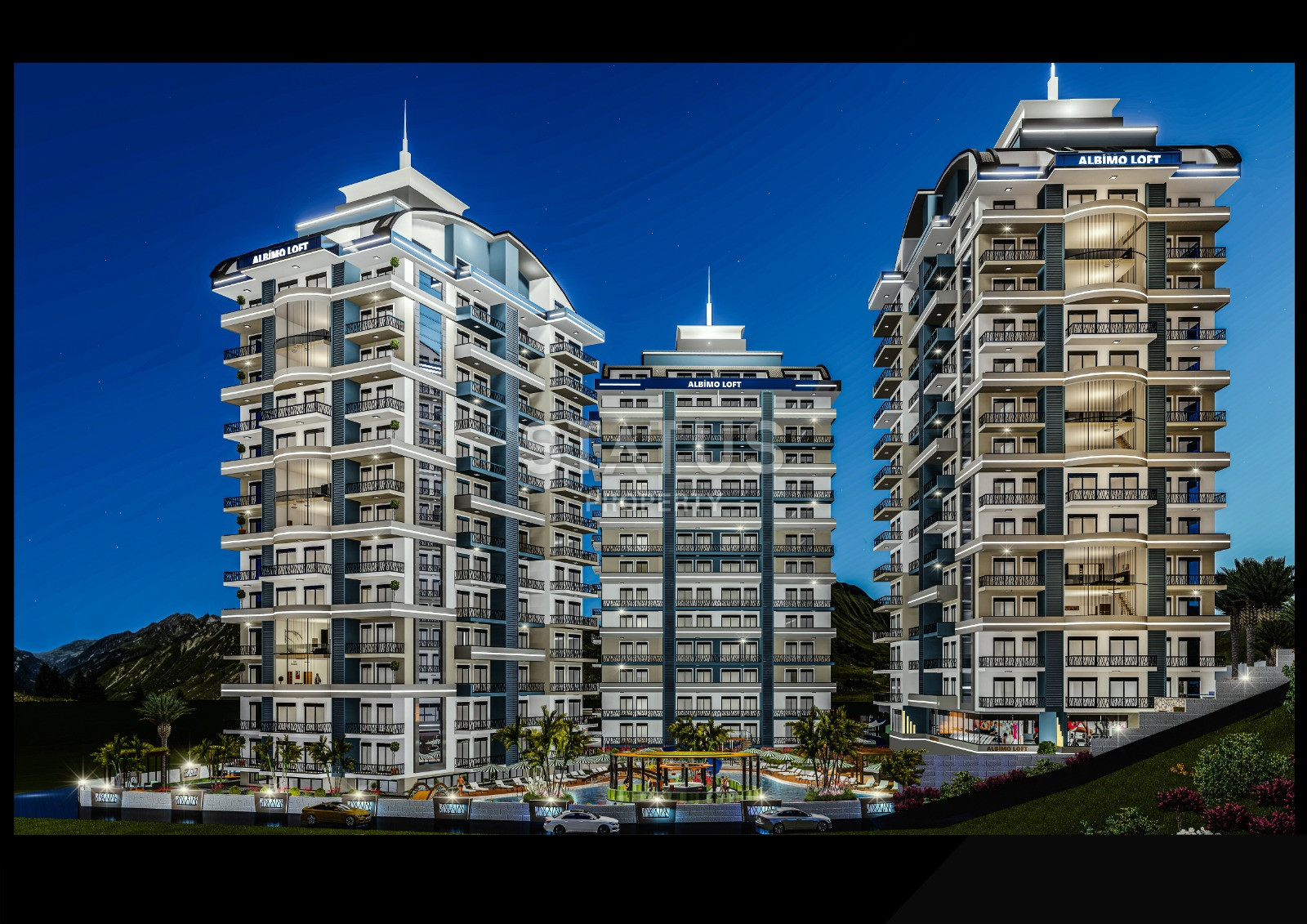Двухкомнатная квартира в комплексе с инфраструктурой отеля 5* с собственным пляжем в 750метрах от моря Махмутлар, 75м.кв фото 2