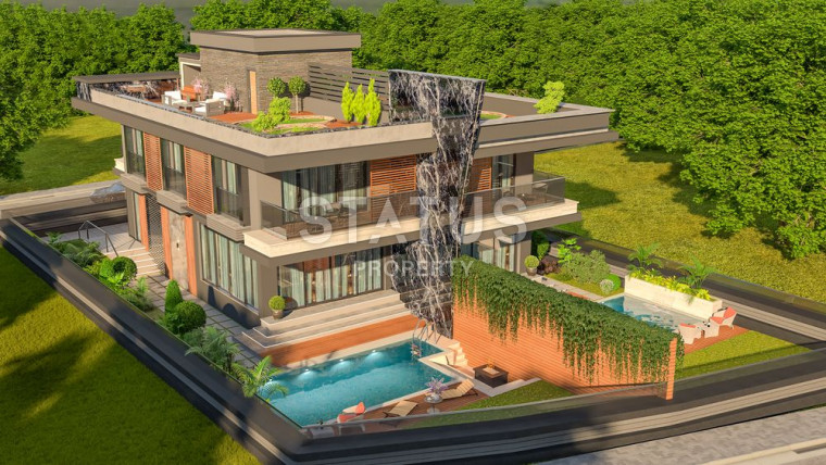 Two-storey luxury villa under construction 3+1 in Avsallar, 385 m2 photos 1