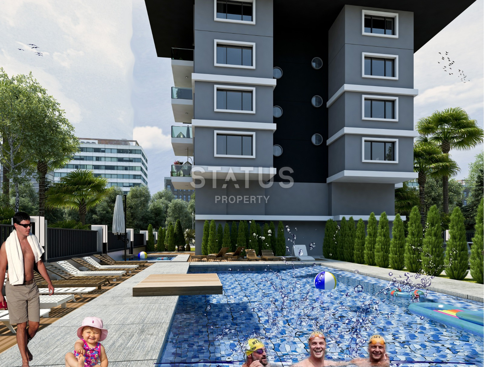 Apartment 1+1 with a favorable location in a residential complex under construction in Kargicak, 51m2. фото 1