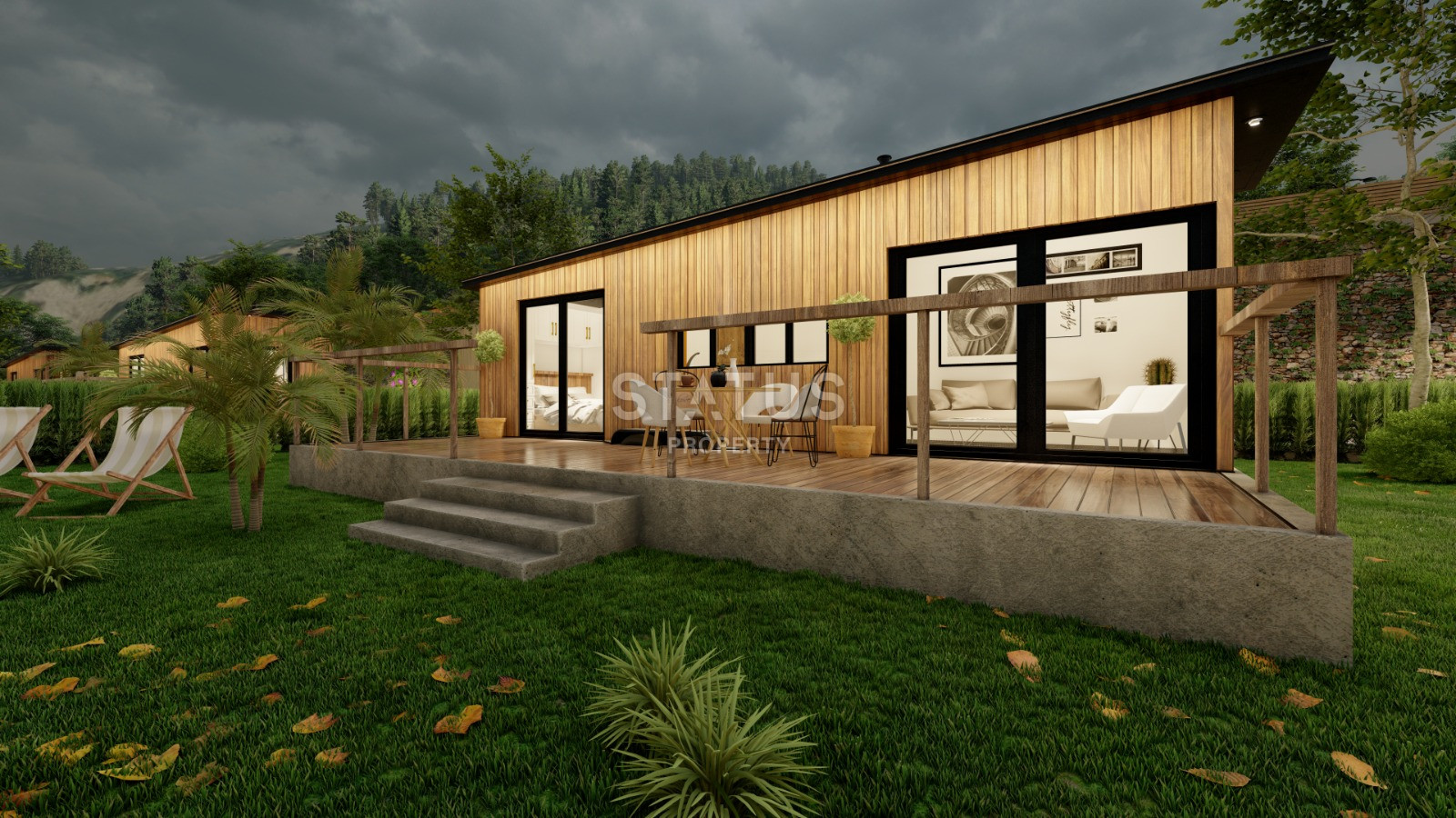 Country caravans 1+1 with a view of the mountains and the river in the Karapinar-Yailasy area 45.5 m2 фото 1