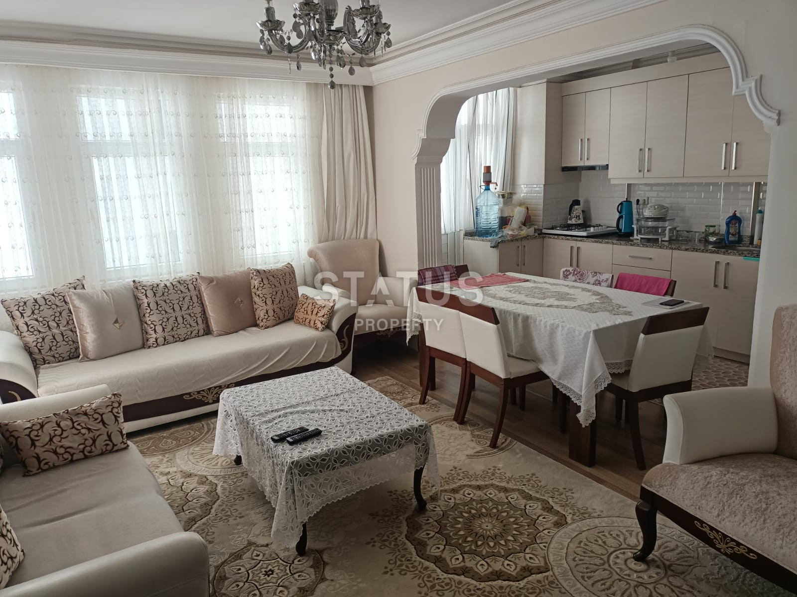 Three-room furnished apartment 100m from the sea in Mahmutlar. 120m2 фото 1