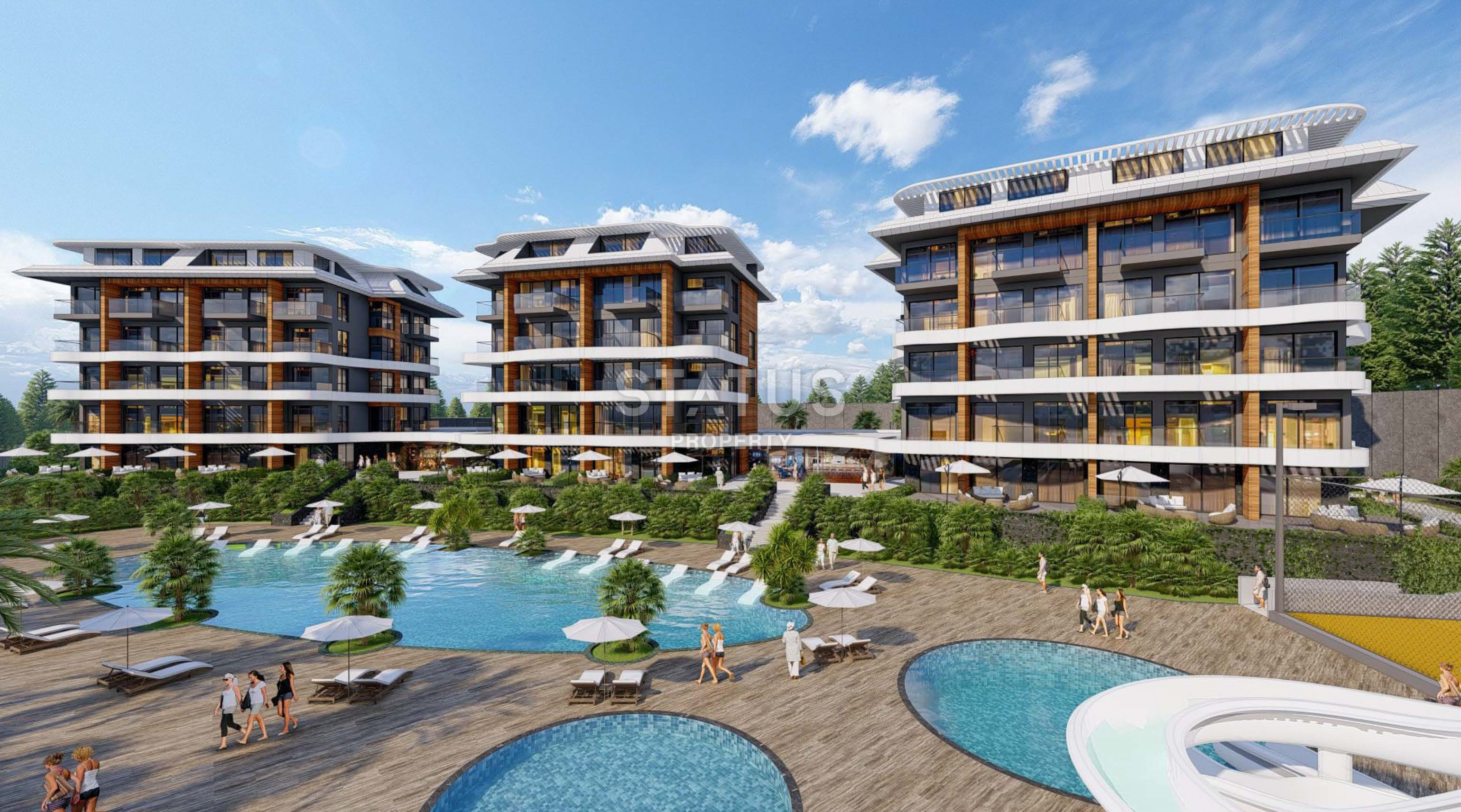 A new elite project in the Kargicak area. 49 m² - 170 m² фото 1