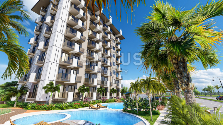 Three-room apartment by the sea in a residence under construction, in the center of Alanya, 74 m2 photos 1