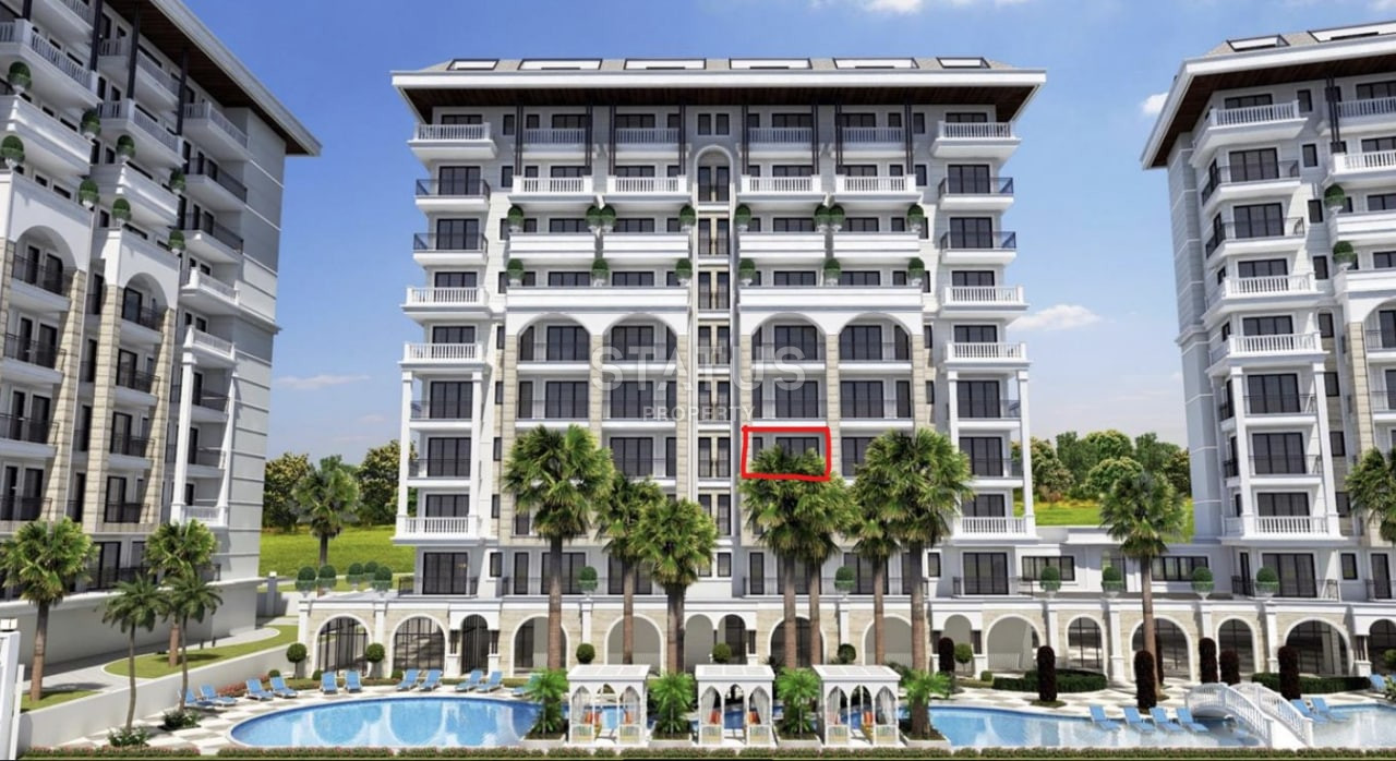 Apartment 1+1 in a building under construction in the very center of Alanya 70 m2 фото 1