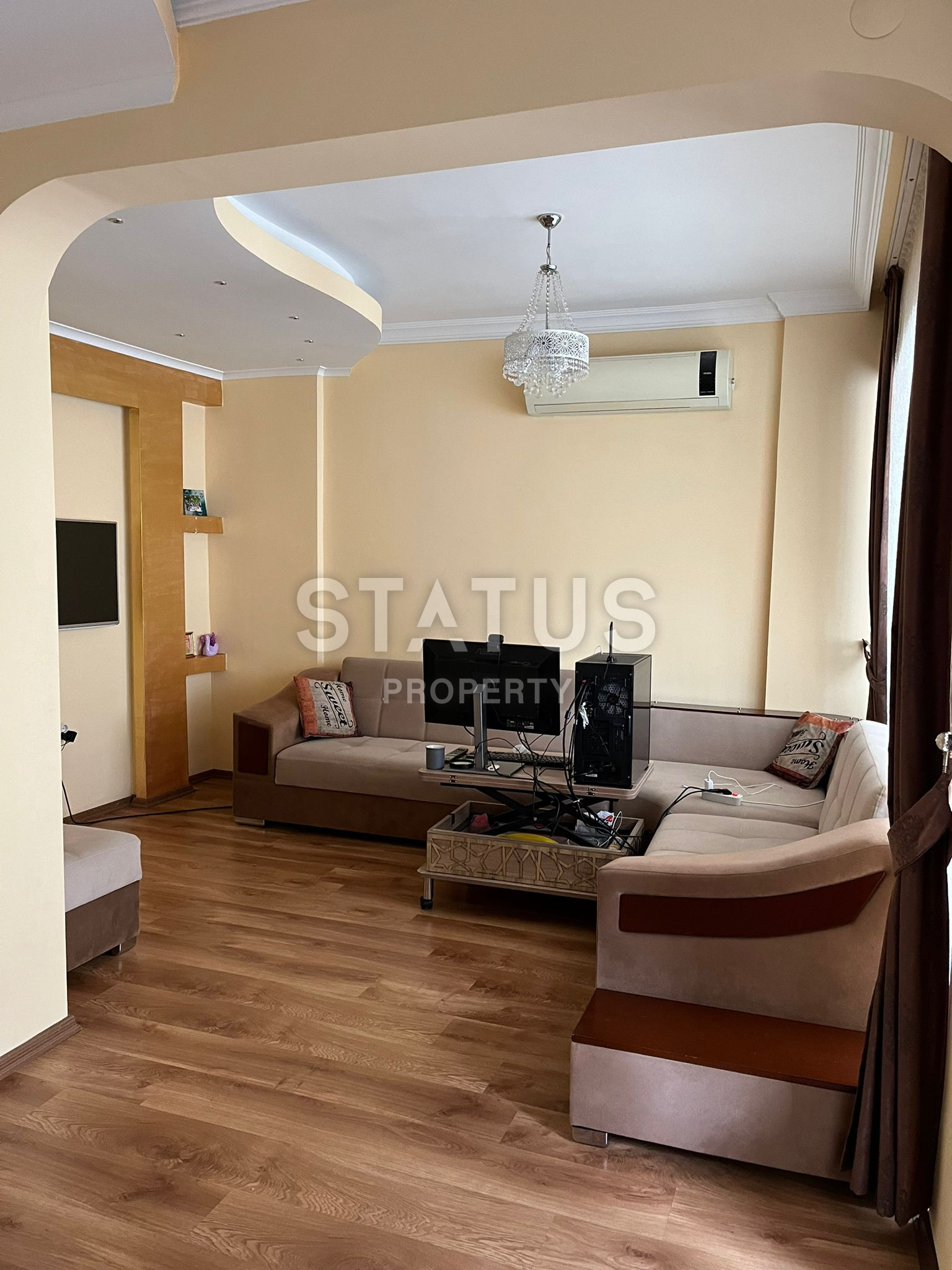 Three-room apartment furnished in the center of Alanya, фото 1