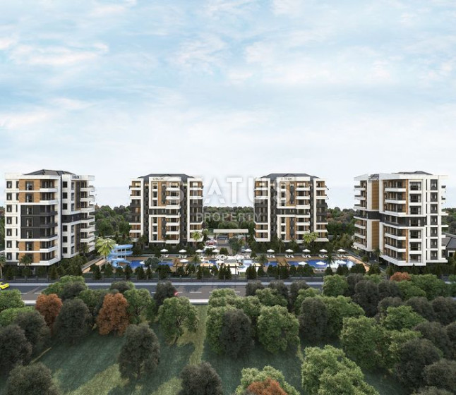 New luxury residential complex in installments in Antalya. Altyntash area, 77-120m2 photos 1