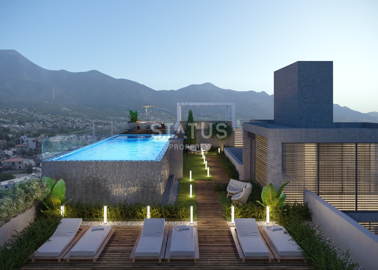 2-room apartment 52 m? in a luxury complex in the center of Kyrenia фото 2
