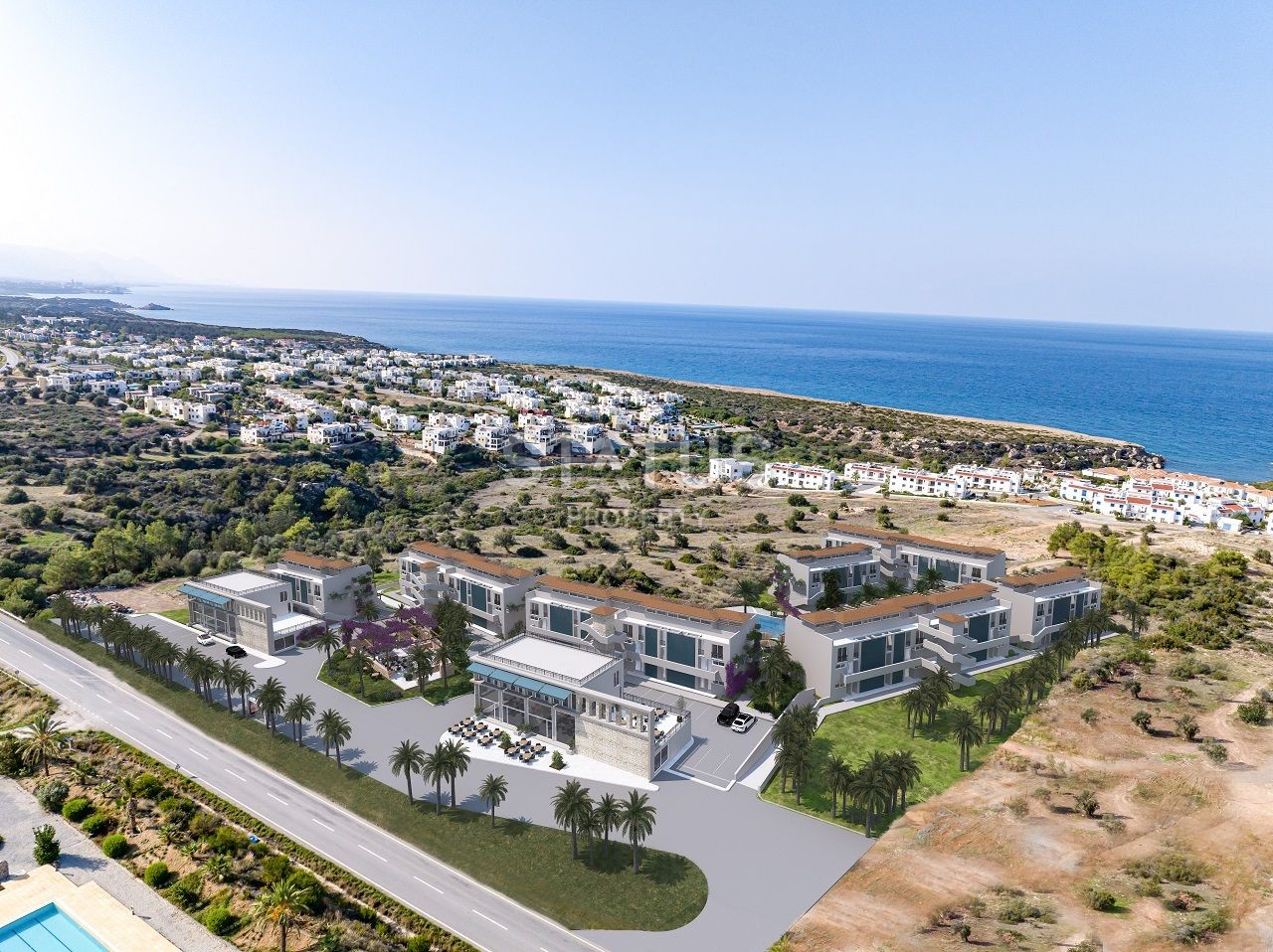 2-room apartment (40 m2) with private garden in a new complex near the sea фото 2
