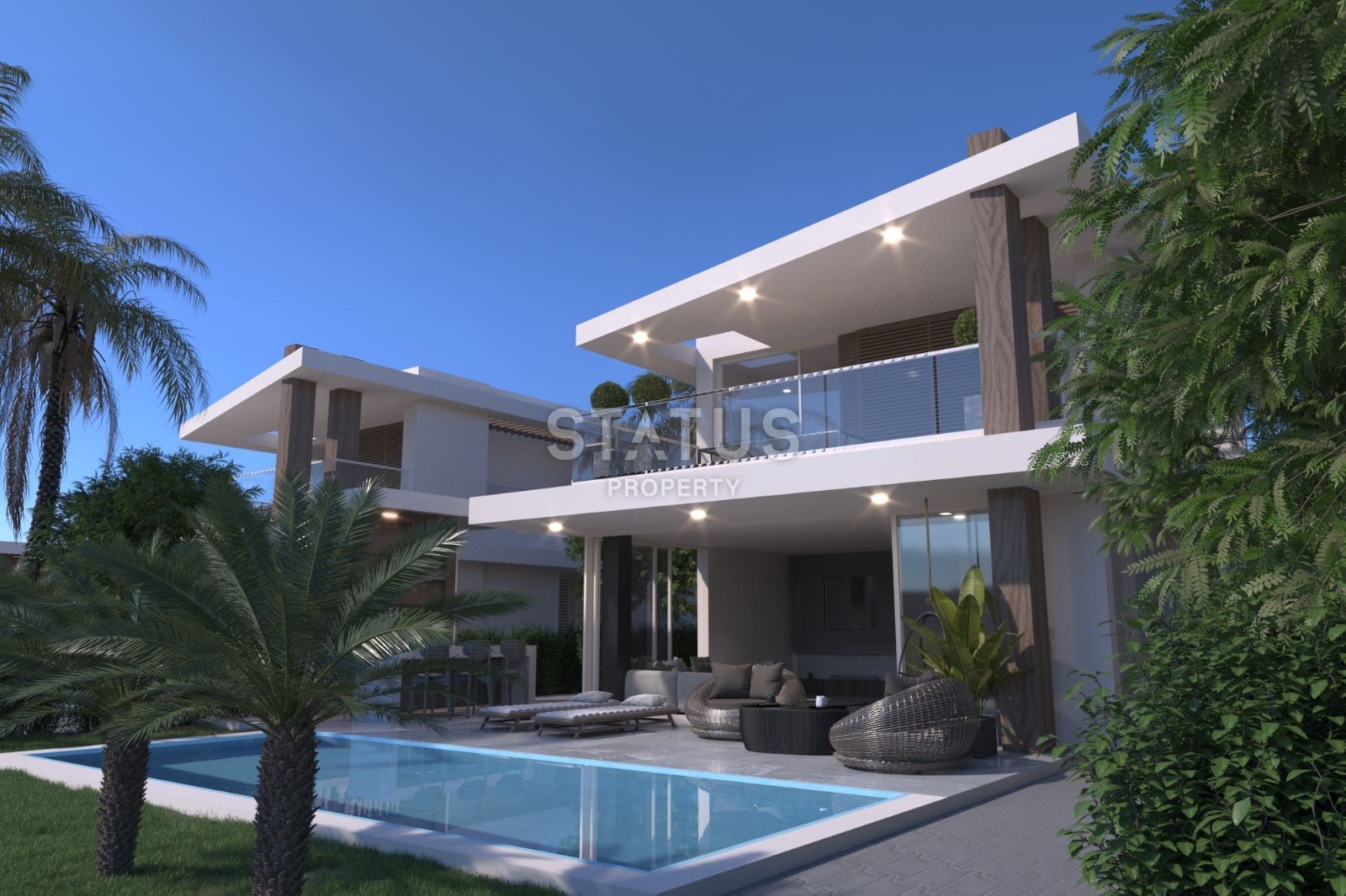 Villa Duplex 3+1 (140 m? ) with a swimming pool in a new complex in Esentepe фото 1