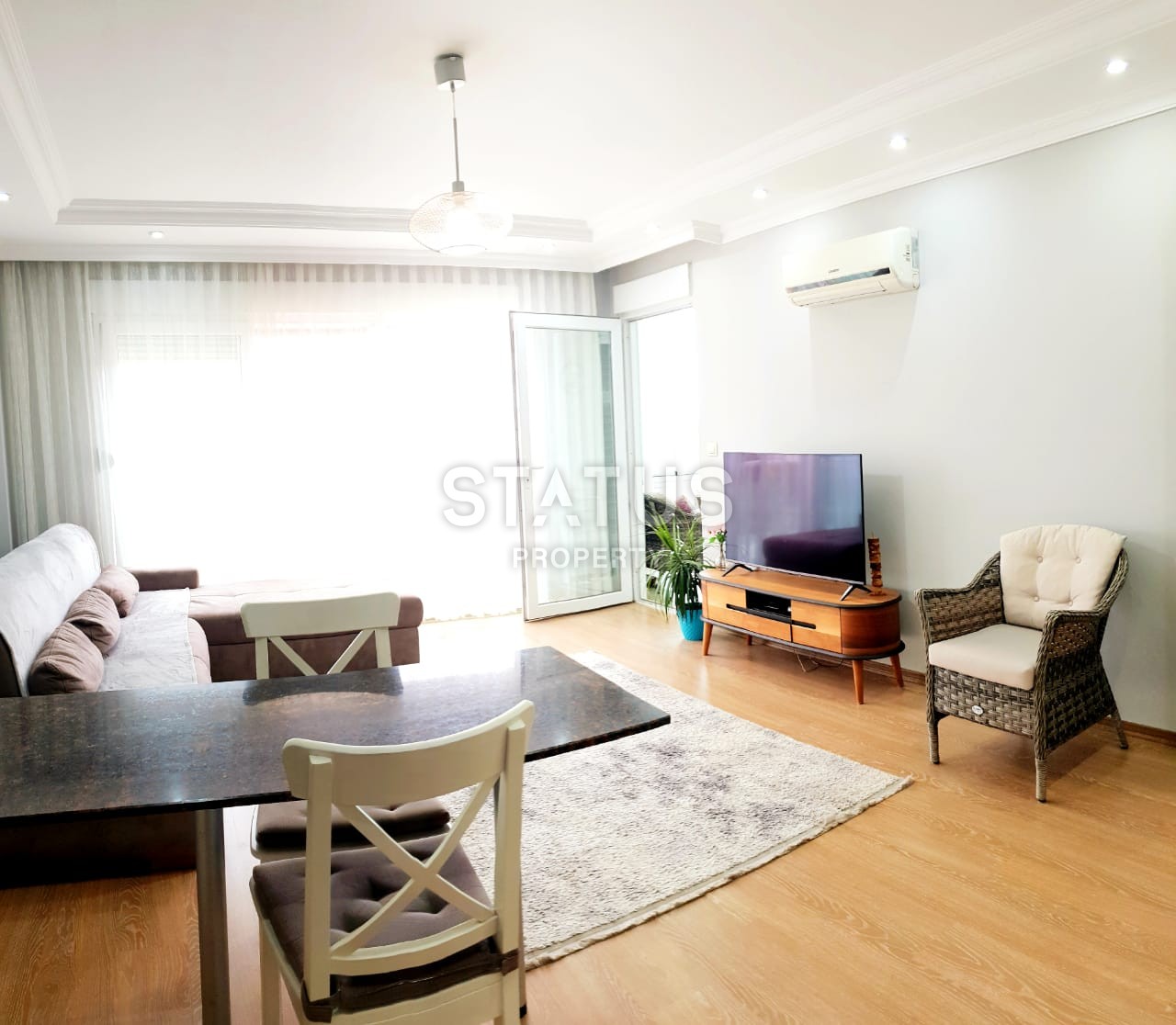 Spacious bright apartment 1+1 in one of the best complexes in Alanya with a residence permit, 75m2 фото 2