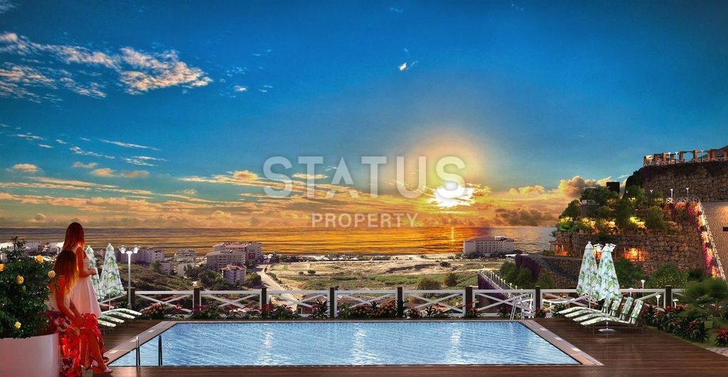 A complex of villas with a sea view in Alanya, Konakli, cheap, 155-320 sq.m. фото 1