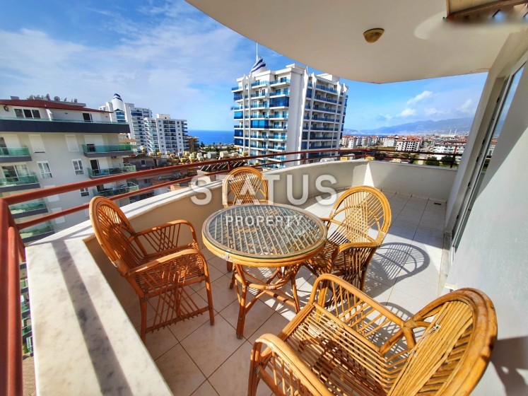 Апартаменты 2+1 с видом на море и крепость, 110 м2. Махмутлар, Алания. фото 1