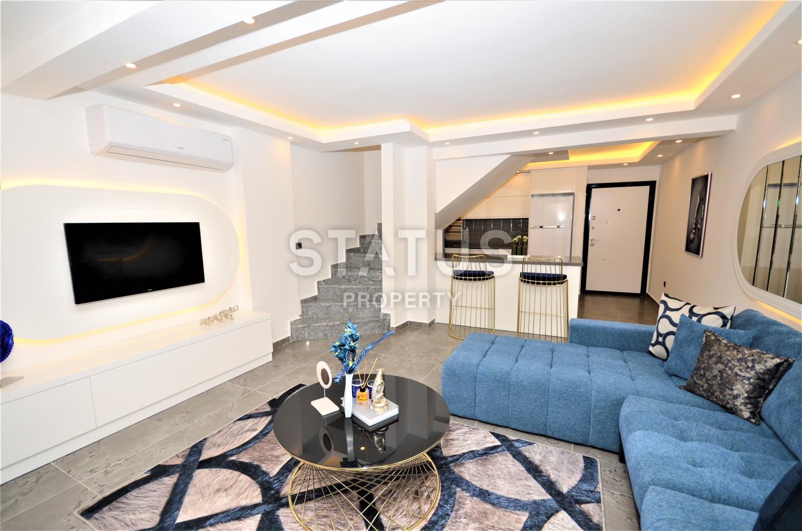 Elite duplex apartment 2+1, with designer renovation on the historical fortress of Alanya фото 2