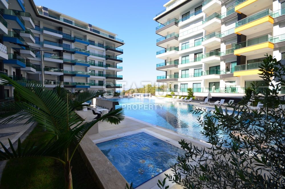 Furnished 2+1 layout apartment, 105 m2 with sea view in a luxury complex, Kargicak area, Alanya фото 1